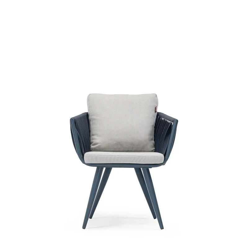 Sancrea Pure 617- Contemporary Aluminium & Rope Accent Chair
