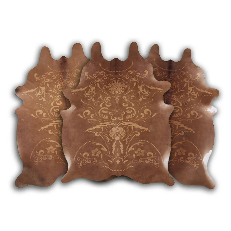 DEKOLAND - Baroque Beige on Brown Cowhide