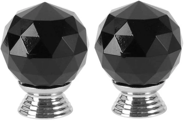 Vila Crystal Glass Diamond Shape Door Knob (1 pec) Drawer Pull Handle for Cabinet, Drawer, Cupboard, Wardrobe Home Decoration (30mm)