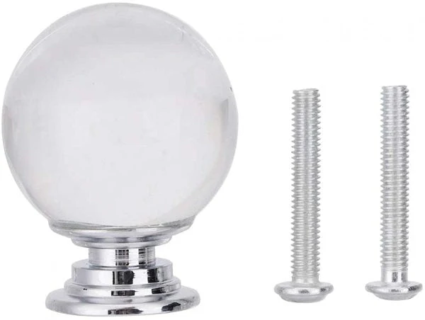 Vila Crystal Glass Diamond Shape Door Knob (1 pec) Drawer Pull Handle for Cabinet, Drawer, Cupboard, Wardrobe Home Decoration (30mm)