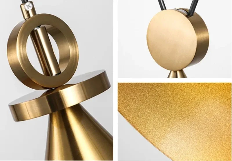 Gold LED pulley Pendant light Modern Fashion White Lamp For Dining Room Restaurant Bedroom Living Room Office Bar Droplight