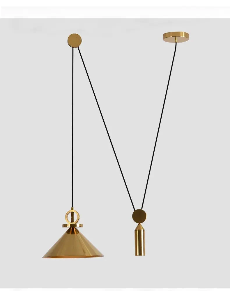 Gold LED pulley Pendant light Modern Fashion White Lamp For Dining Room Restaurant Bedroom Living Room Office Bar Droplight