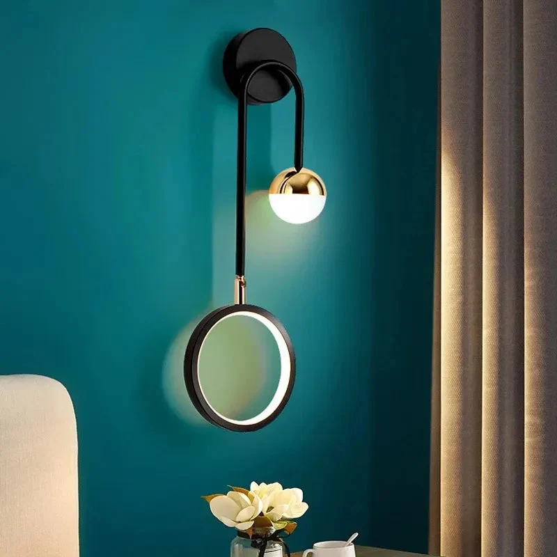 Modern Wall Lamp Retro Minimalist Background Light Stairwell Aisle Personalized Bedroom Bedside Nordic Creative Led Wall Lamps