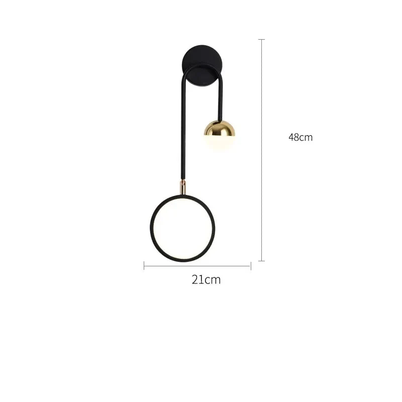Modern Wall Lamp Retro Minimalist Background Light Stairwell Aisle Personalized Bedroom Bedside Nordic Creative Led Wall Lamps