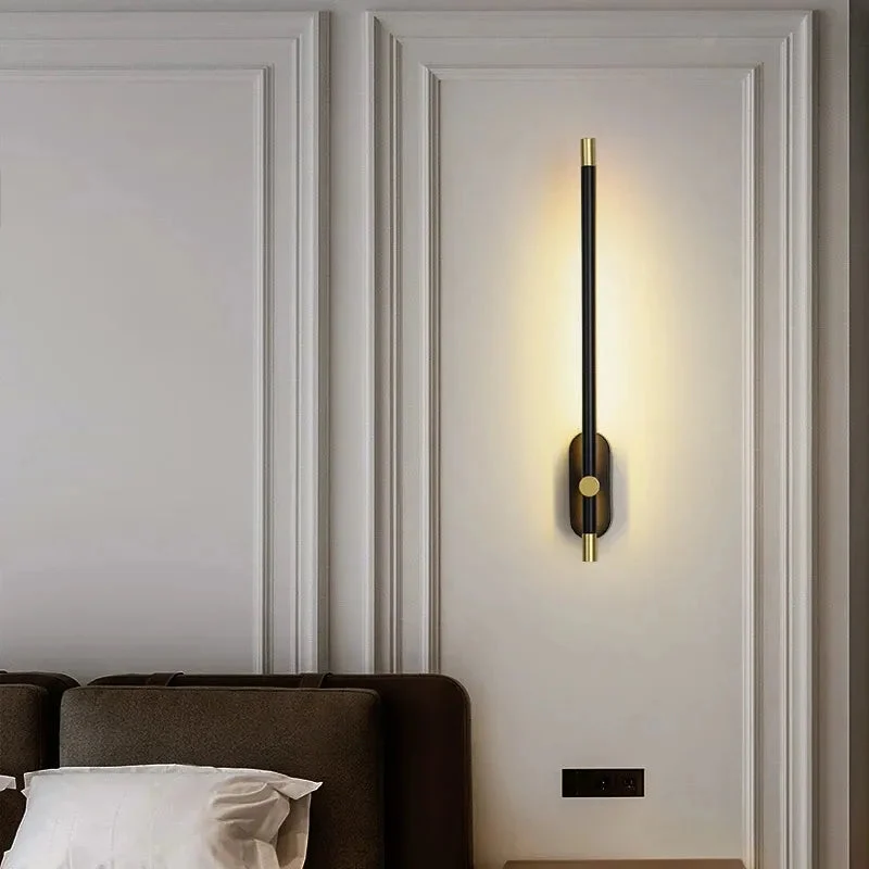 LED Simple Wall Lamp Long Strip Atmosphere Lamp Background Wall Lamp Decoration Modern Staircase Aisle Bedroom Bedside Light