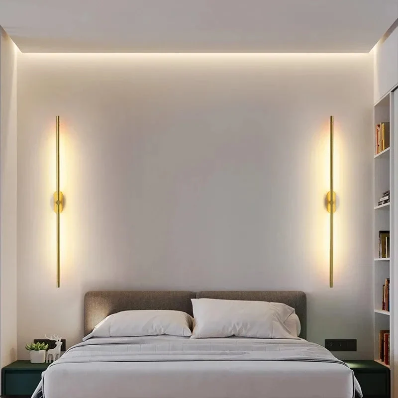 LED Simple Wall Lamp Long Strip Atmosphere Lamp Background Wall Lamp Decoration Modern Staircase Aisle Bedroom Bedside Light