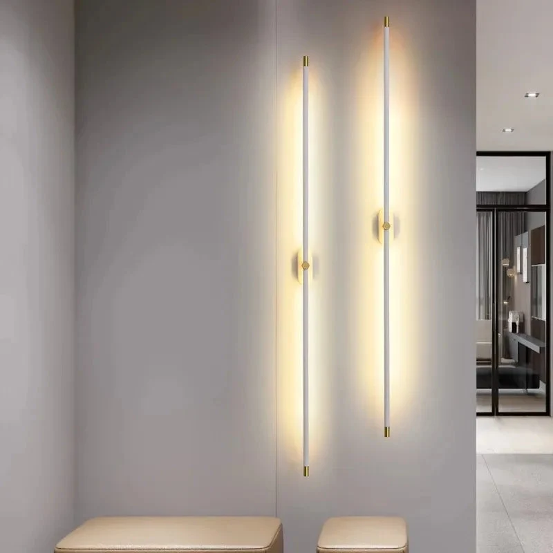 LED Simple Wall Lamp Long Strip Atmosphere Lamp Background Wall Lamp Decoration Modern Staircase Aisle Bedroom Bedside Light