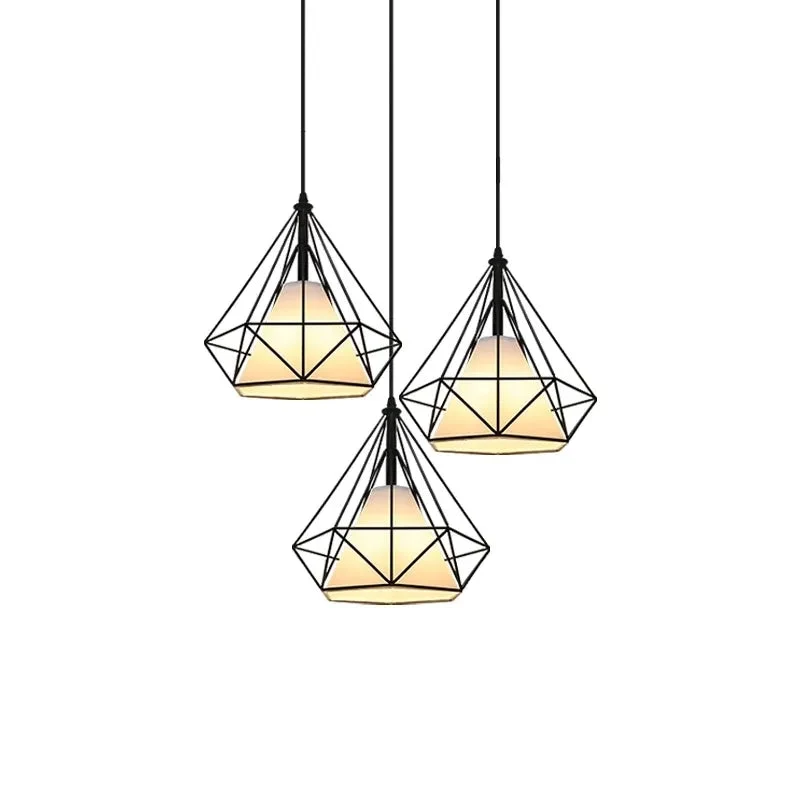 Modern chandelier interior lighting Nordic simple chandelier retro dining table kitchen island hanging lamp dining room lamp E27