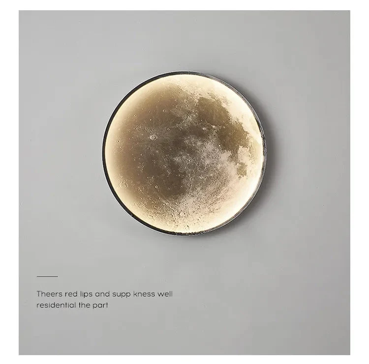 Nordic background wall moon mural lamp model room exhibition hall corridor wall lamp bedroom art decoration bedside lamp