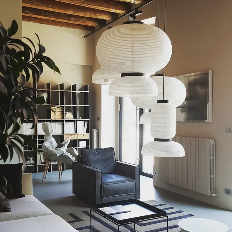 Chandelier Pendant Light Style Rice Paper Modern LED