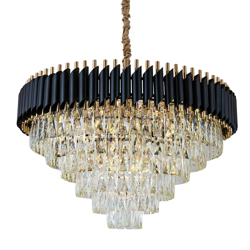 Modern Light Luxury Crystal Pendant Light For Hotel Villa Lobby Living Room Restaurant Chandelier High-end Design Pendant Lights