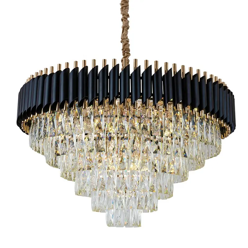 Modern Light Luxury Crystal Pendant Light For Hotel Villa Lobby Living Room Restaurant Chandelier High-end Design Pendant Lights