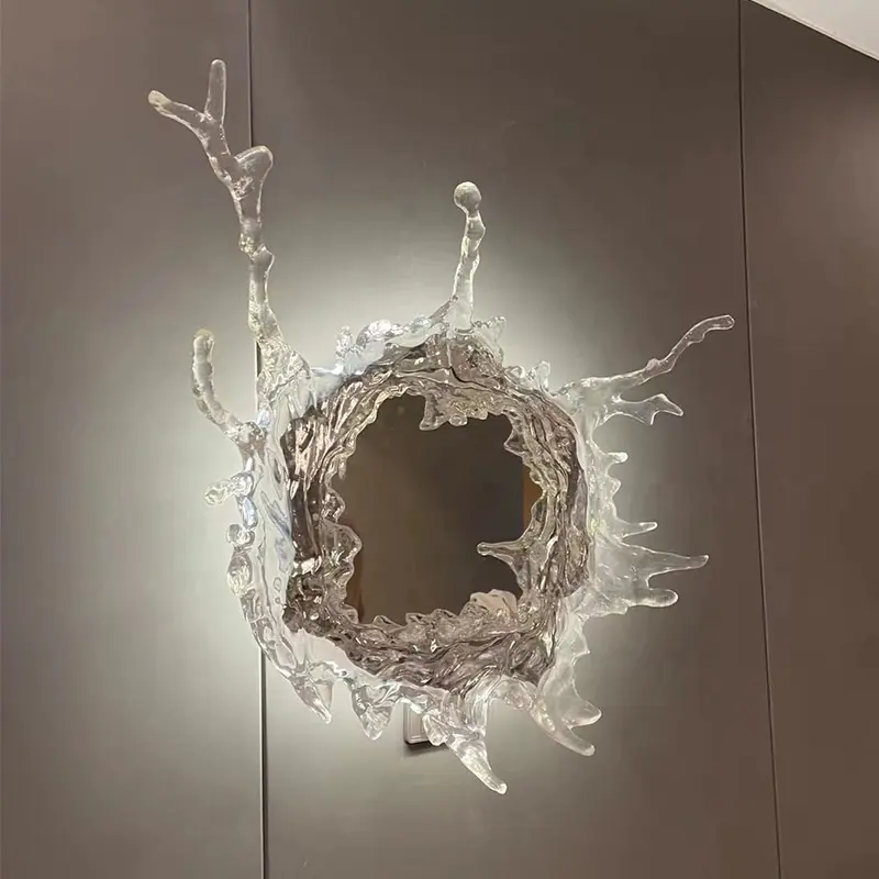 Modern Internet celebrity art mirror headlight bedroom decoration splash dressing mirror light hotel villa atmosphere light