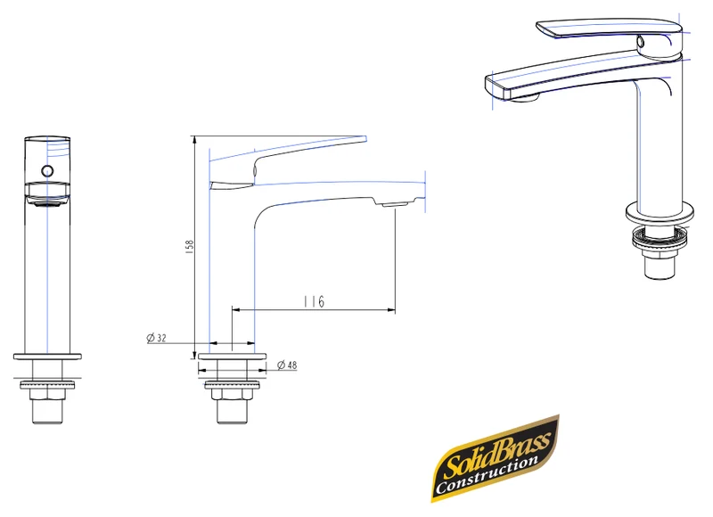 TF24C - Fabiana Series Basin Cold Tap