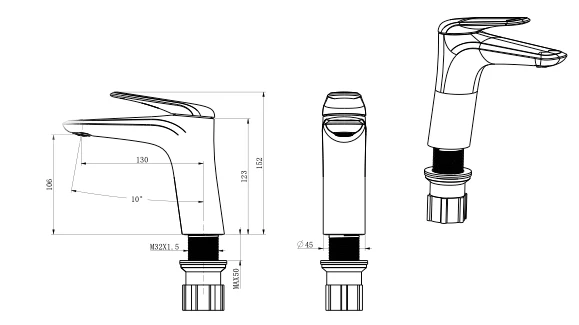 TN102 - Novella Series Basin Mixer