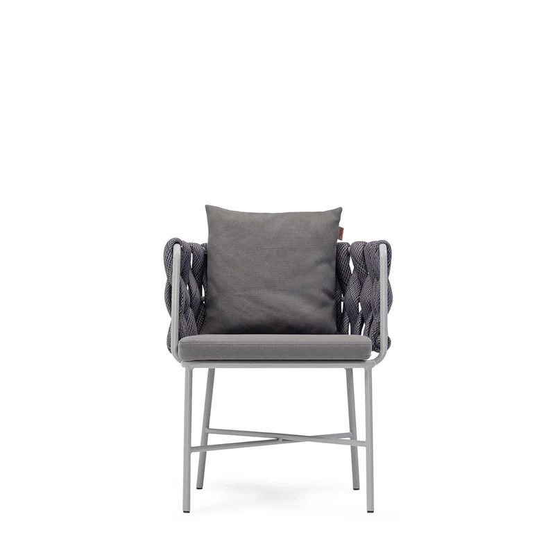 Sancrea Merlin 631 – Rope-Wrapped Aluminium Dining & Accent Chair