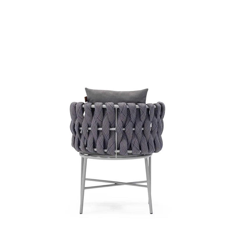 Sancrea Merlin 631 – Rope-Wrapped Aluminium Dining & Accent Chair