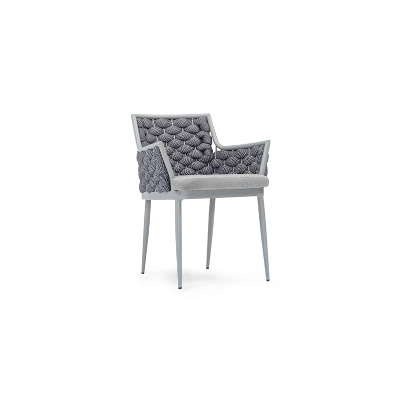 Sancrea Zenna 629 – Rope-Wrapped Aluminium Dining & Accent Chair