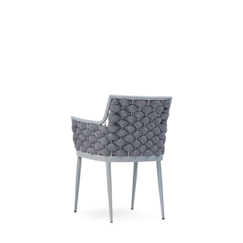 Sancrea Zenna 629 – Rope-Wrapped Aluminium Dining & Accent Chair
