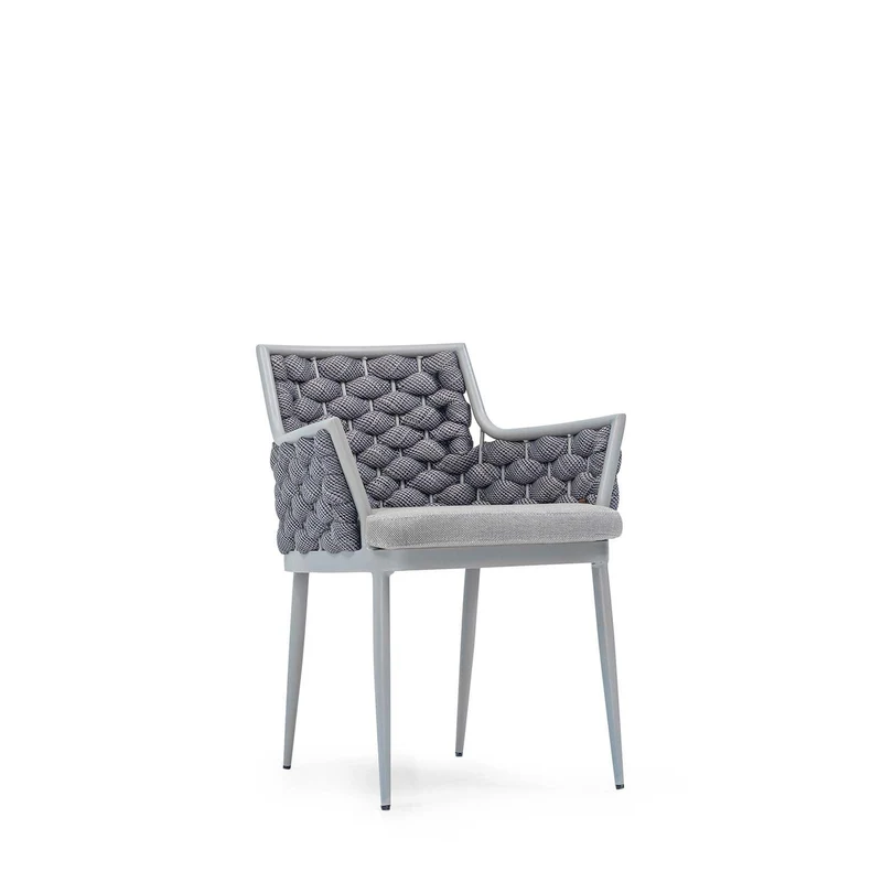 Sancrea Zenna 629 – Rope-Wrapped Aluminium Dining & Accent Chair