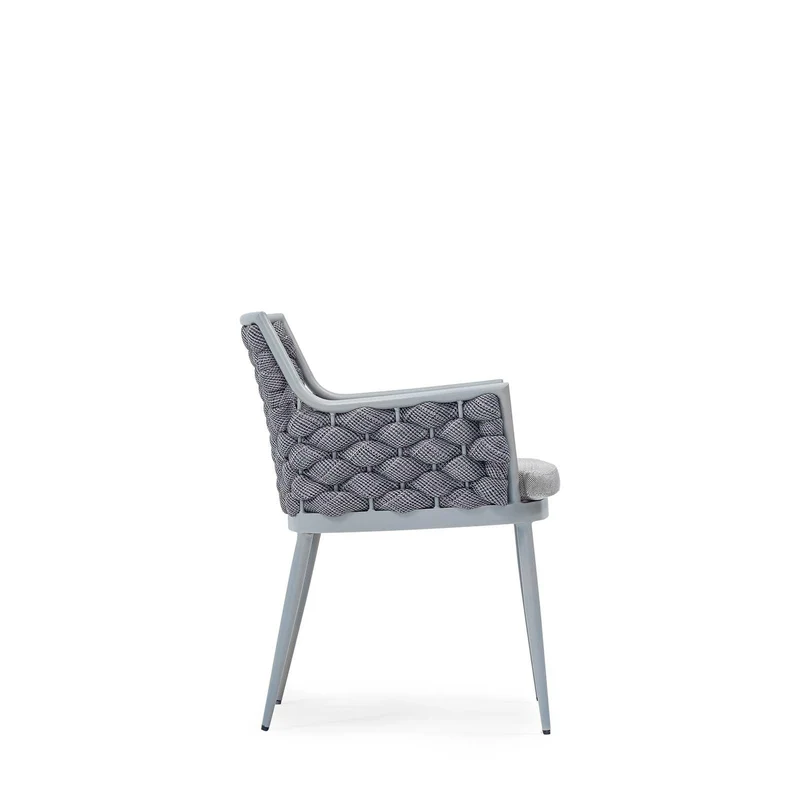 Sancrea Zenna 629 – Rope-Wrapped Aluminium Dining & Accent Chair