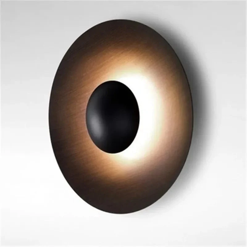 Post-modern creative wood grain living room art wall lamp bedside bedroom sofa wall lamp designer study model room