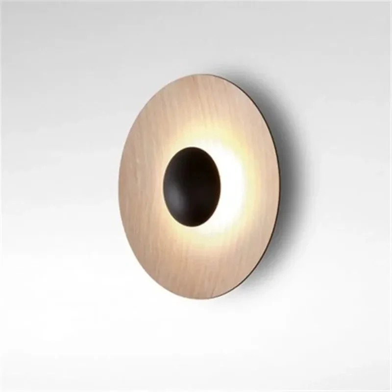 Post-modern creative wood grain living room art wall lamp bedside bedroom sofa wall lamp designer study model room