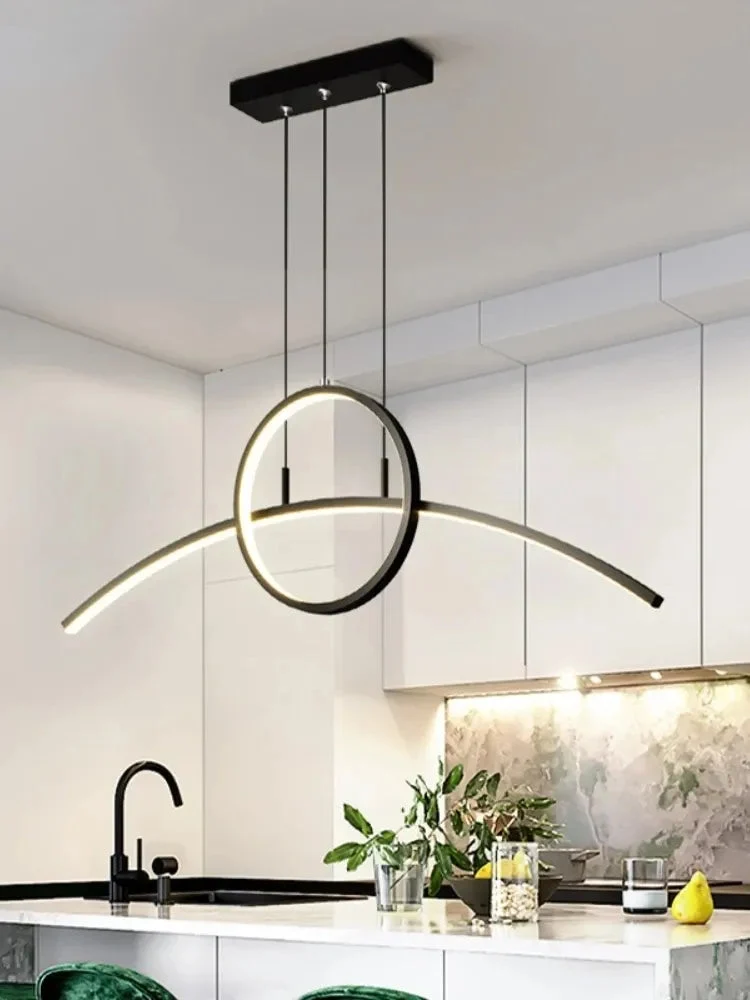 LED Modern Minimalist Light Dining Room Creative Personality Style Dining Table Bar Counter Study Room Light Fixtures