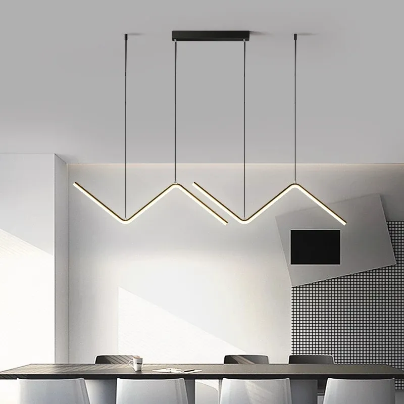 Modern Led Chandelier Lamp For Kitchen Dining Room Minimalist Design Home Decor Creative Restaurant Suspension Light Fixture