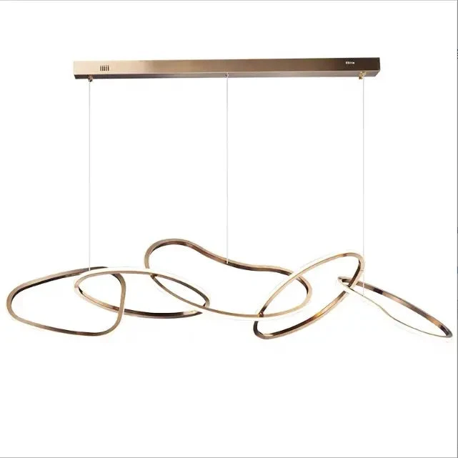 Manufacturer Custom Led Chandelier Ceiling Mounted Lighting Gold Circle Modern Led Chandelier Pendant Light