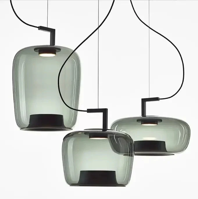 Nordic minimalist art glass chandelier restaurant Italian style personalized bedroom bedside lamp coffee shop hotel model room