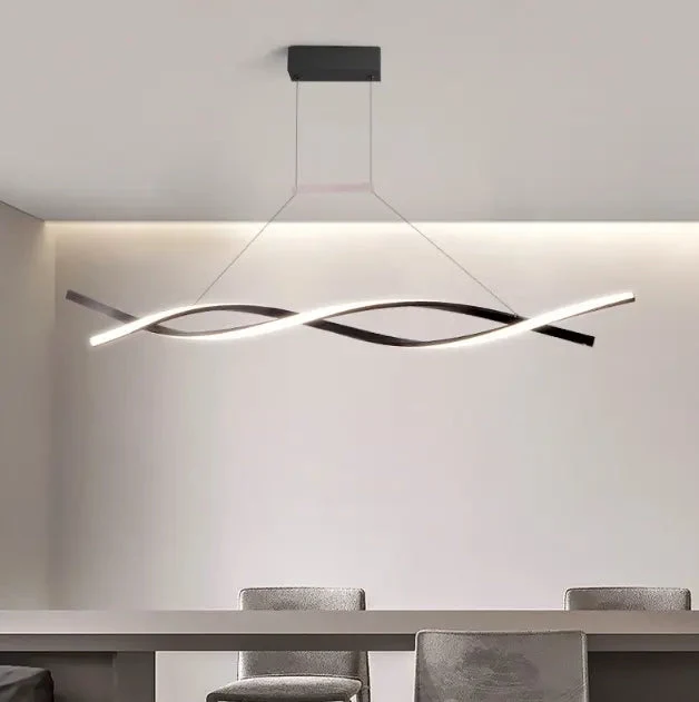 Nordic modern minimalist restaurant chandelier bar table lamps hotel front desk studio chandelier led strip lamp
