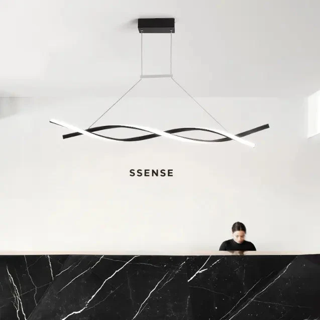 Nordic modern minimalist restaurant chandelier bar table lamps hotel front desk studio chandelier led strip lamp