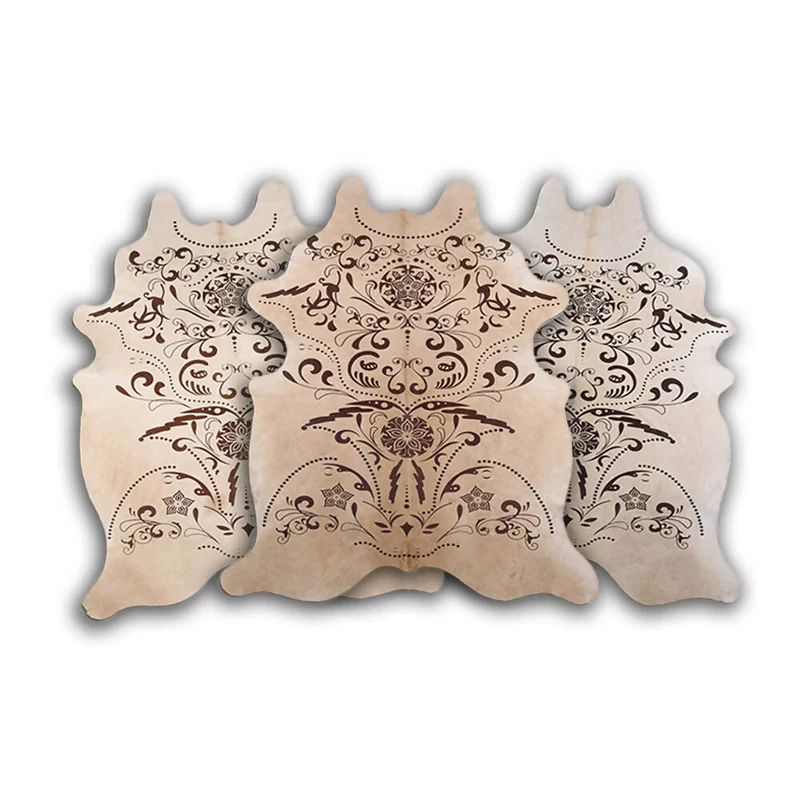 DEKOLAND - Baroque Brown on Beige Cowhide