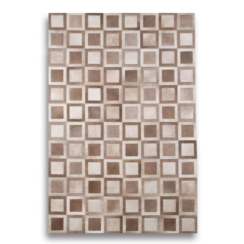 DEKOLAND - Portrait Rug Dark-Light Champagne