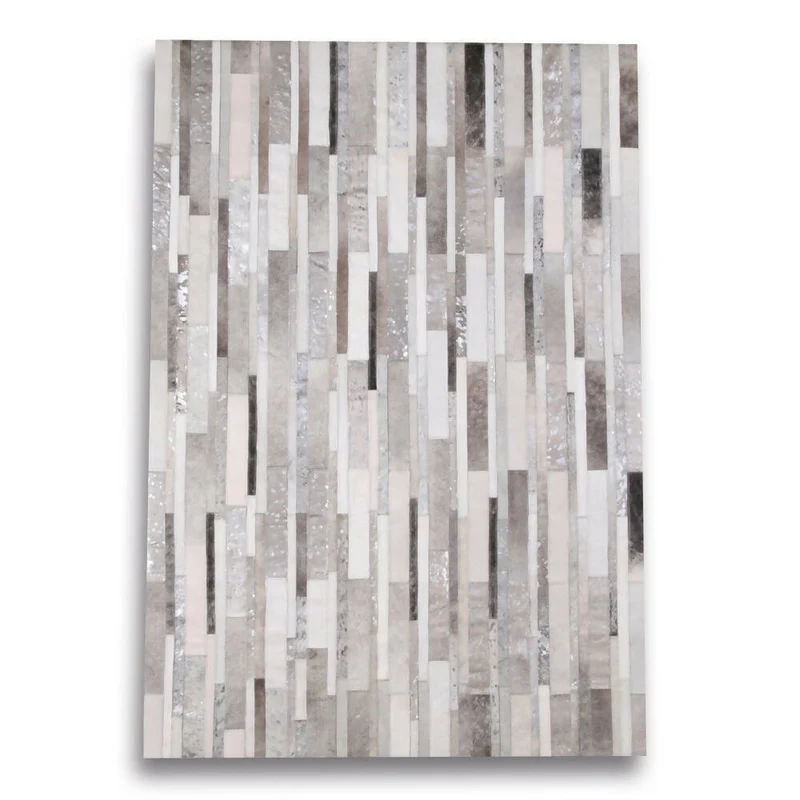 DEKOLAND - Stripes Rug Silver-Grey-White