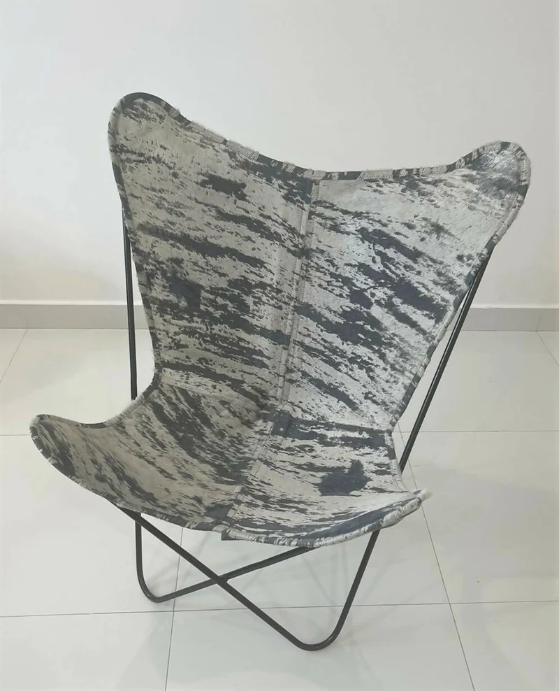 Butterfly Chair in Bravo-Grey white