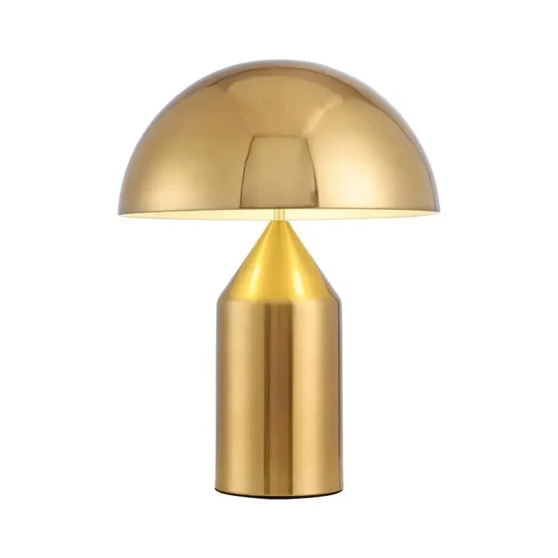 Nordic Post-Modern Metal Creative Decorative Table Lamp Study Bedside Lamp For Reading Room Bedroom Mushroom Hardware Desk Lamp