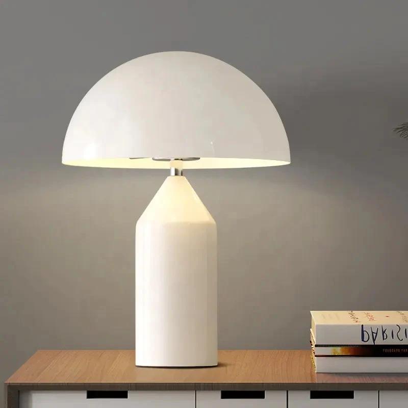 Nordic Post-Modern Metal Creative Decorative Table Lamp Study Bedside Lamp For Reading Room Bedroom Mushroom Hardware Desk Lamp