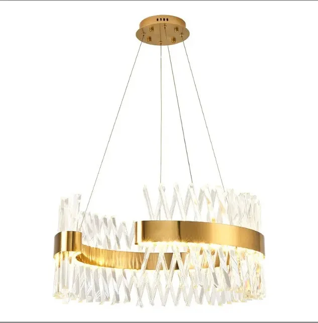 Kitchen lustre living room fixture hotel home indoor decoration crystal modern luxury led pendant light chandelier