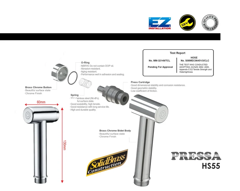 HS55CT - Pressa Series - Bidet Set