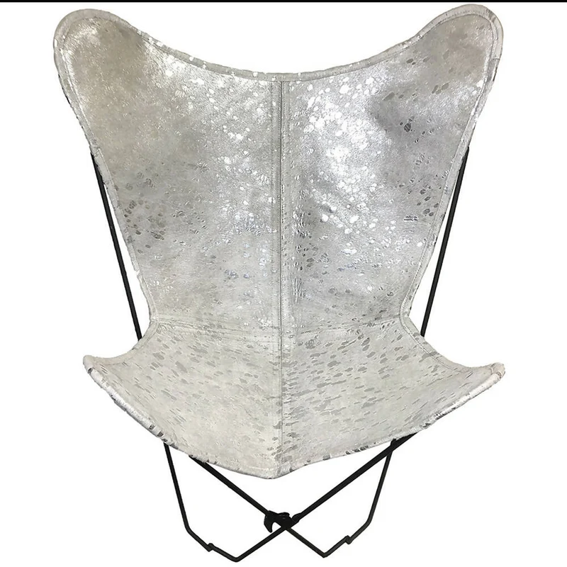 Butterfly Chair Silver on White