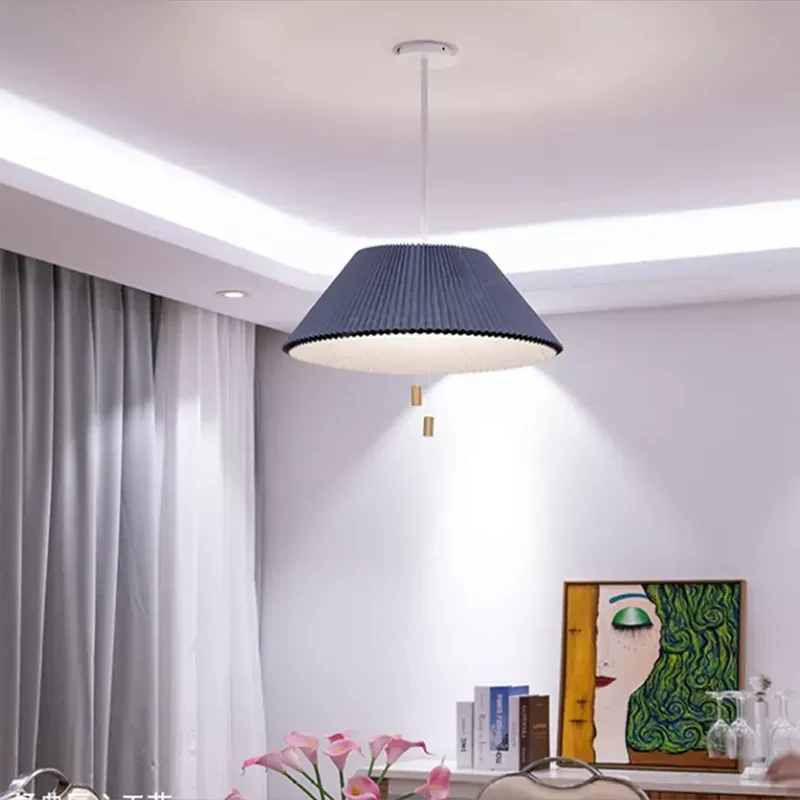 Nordic deformable Pendant light modern minimalist stretchable restaurant bar counter creative pleated lampshade suspension lamp