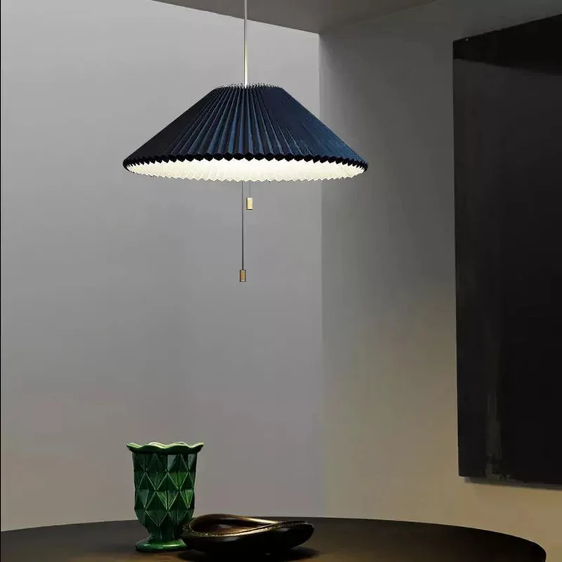 Nordic deformable Pendant light modern minimalist stretchable restaurant bar counter creative pleated lampshade suspension lamp