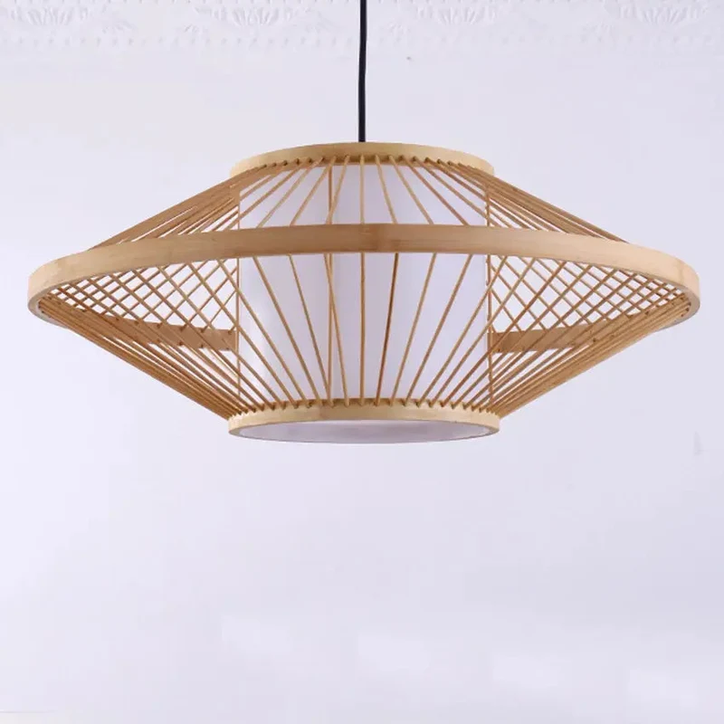 Dia 50cm Hand knitting Bamboo Pendant Lamp