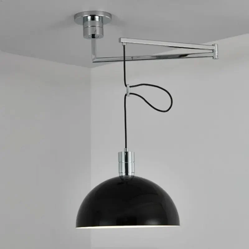 Modern simple Bauhaus pendant lamp Nordic chrome black white Living dining room bedroom adjustable arm creative hanging light