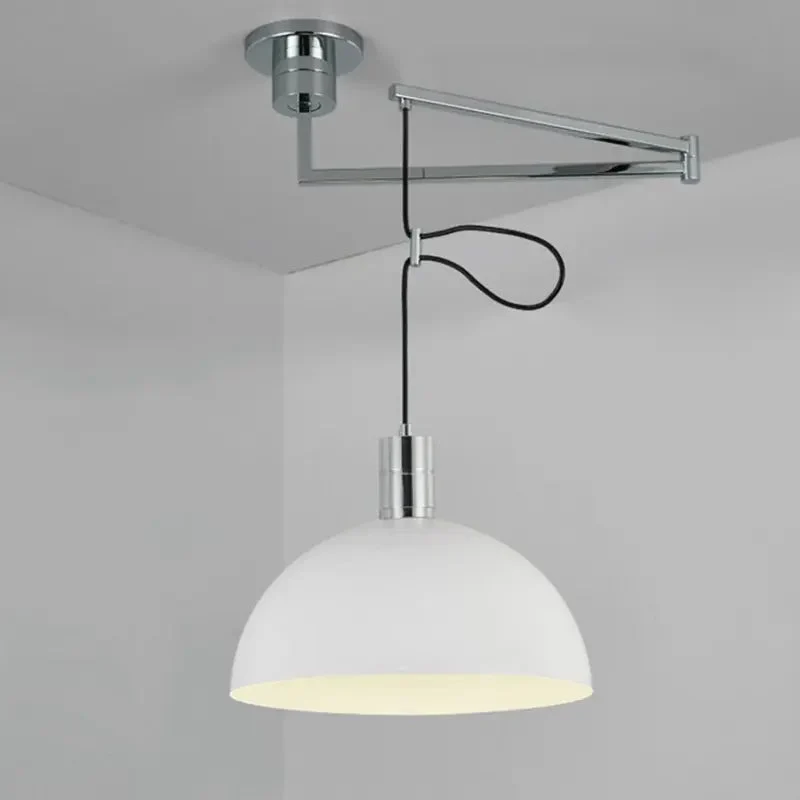 Modern simple Bauhaus pendant lamp Nordic chrome black white Living dining room bedroom adjustable arm creative hanging light