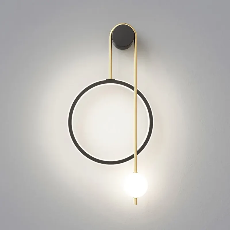 Modern Bedroom Bedside Wall Lamp Nordic Simple Living Room Background Led Wall Light Fixture Balcony Aisle Wall Sconce Lamp