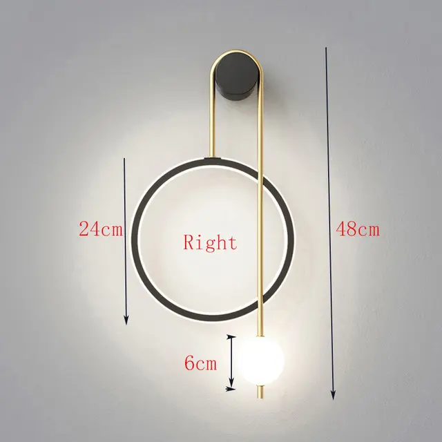 Modern Bedroom Bedside Wall Lamp Nordic Simple Living Room Background Led Wall Light Fixture Balcony Aisle Wall Sconce Lamp