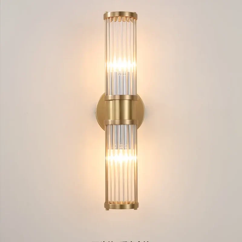 Modern glass Wall Lamp nordic stainless steel Bedroom bedside Led Wall Lights Fixtures living room aisle Corridor Wall Sconce